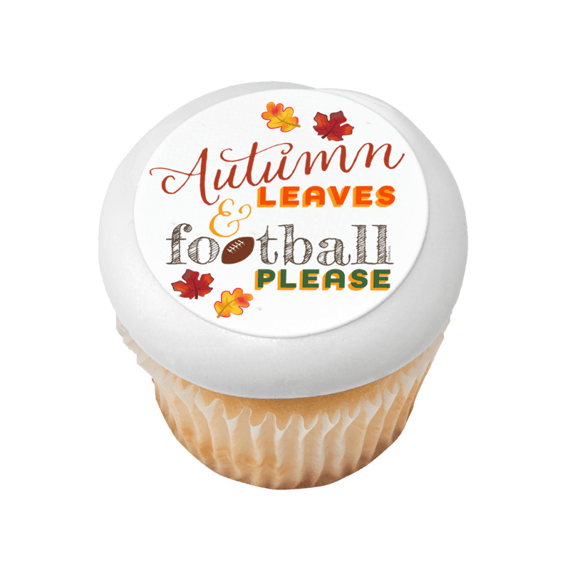Autumn Leaves & Football Please Cupcake