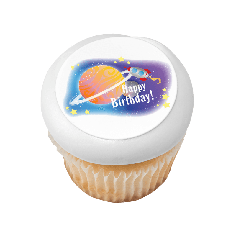 Space Birthday Cupcake