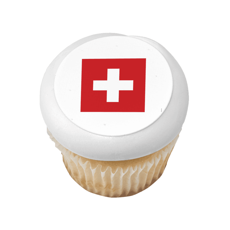 Switzerland Country Flag Cupcake