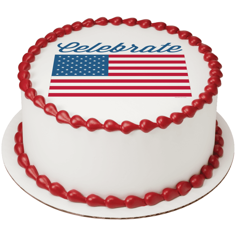 Celebrate America Flag Cake