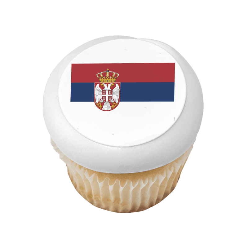 Serbia Country Flag Cupcake