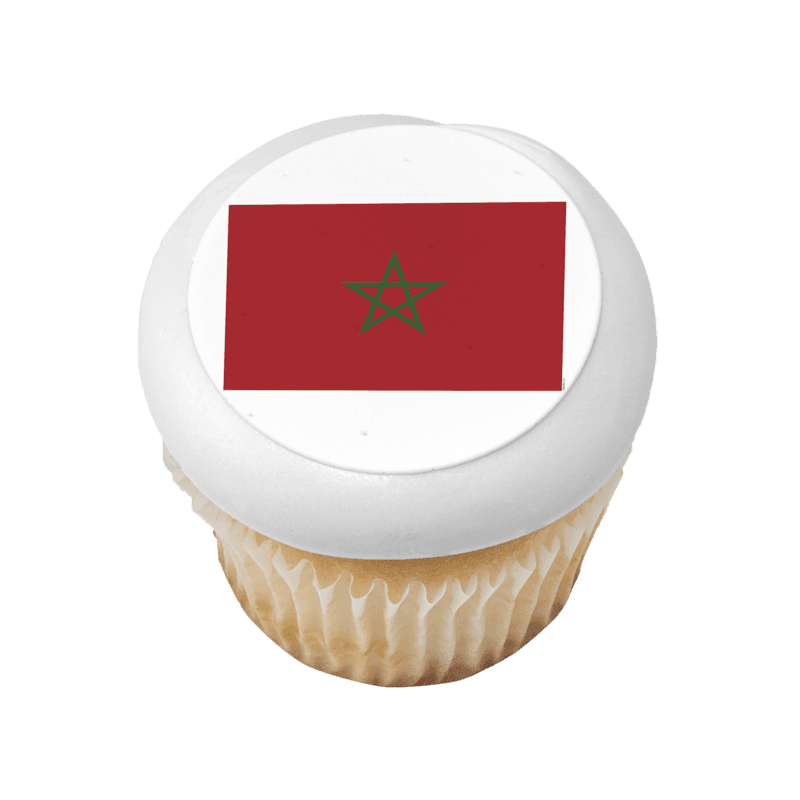 Morocco Country Flag Cupcake