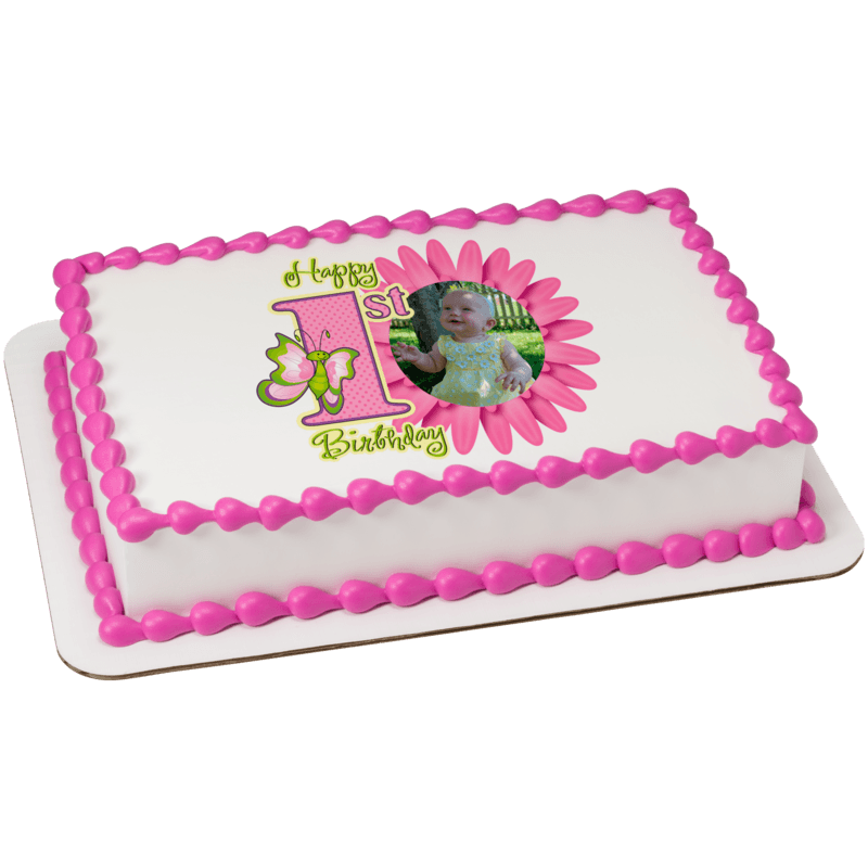 First Birthday Butterfly Cake