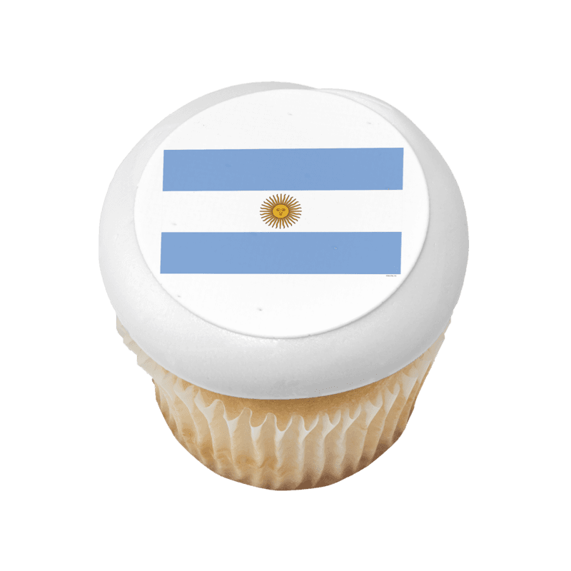 Argentina Country Flag Cupcake