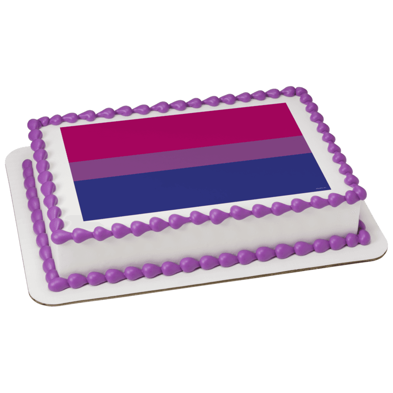 Bisexual Pride Flag Cake