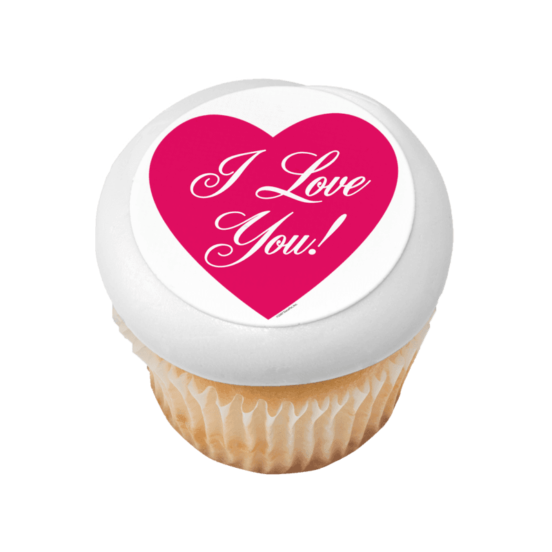 I Love You Valentine Cupcake