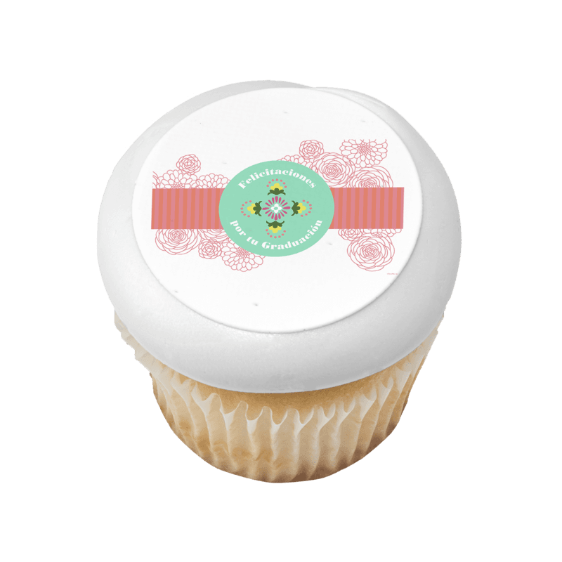 Felicitaciones por tu Graduación Floral Cupcake