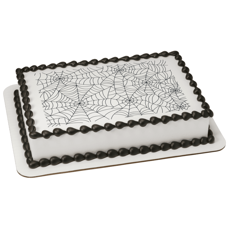 Spider Web Sheet Cake