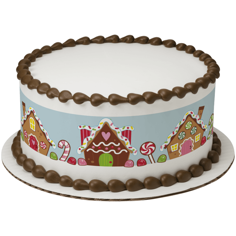 Gingerbread Village Cake