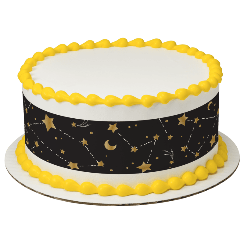Star, Moon Grad Constellations Cake