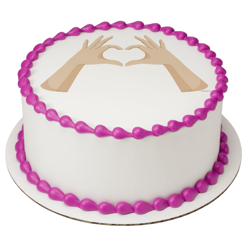 Heart Hands Cake