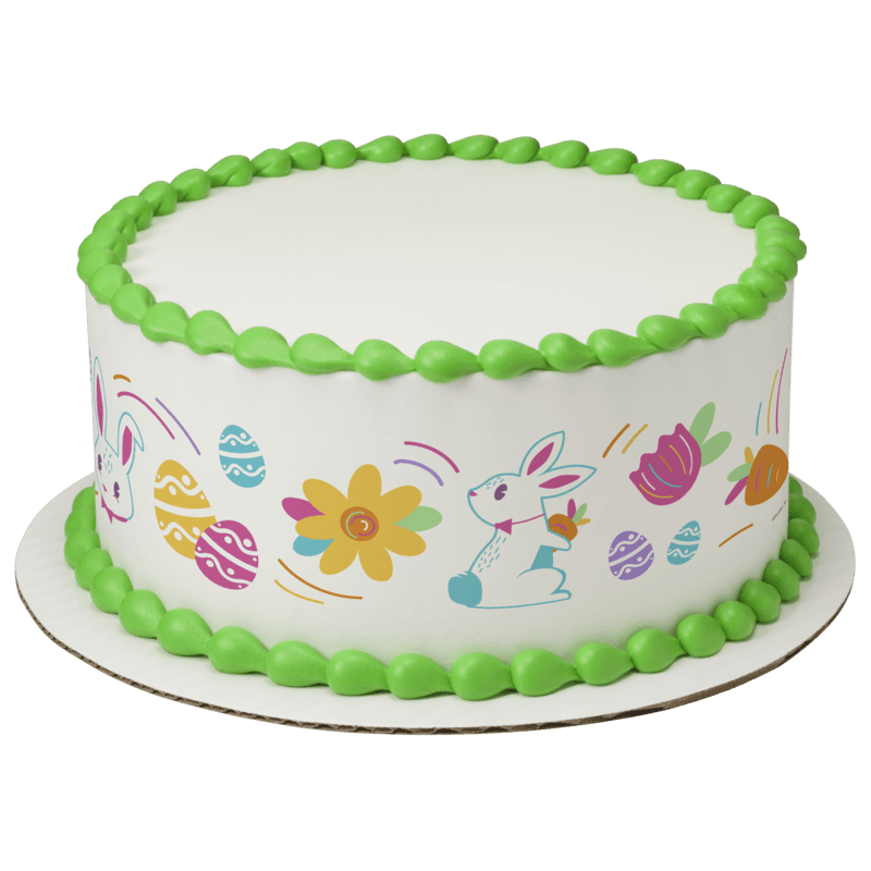 Happy Easter Chick & Bunny Cake