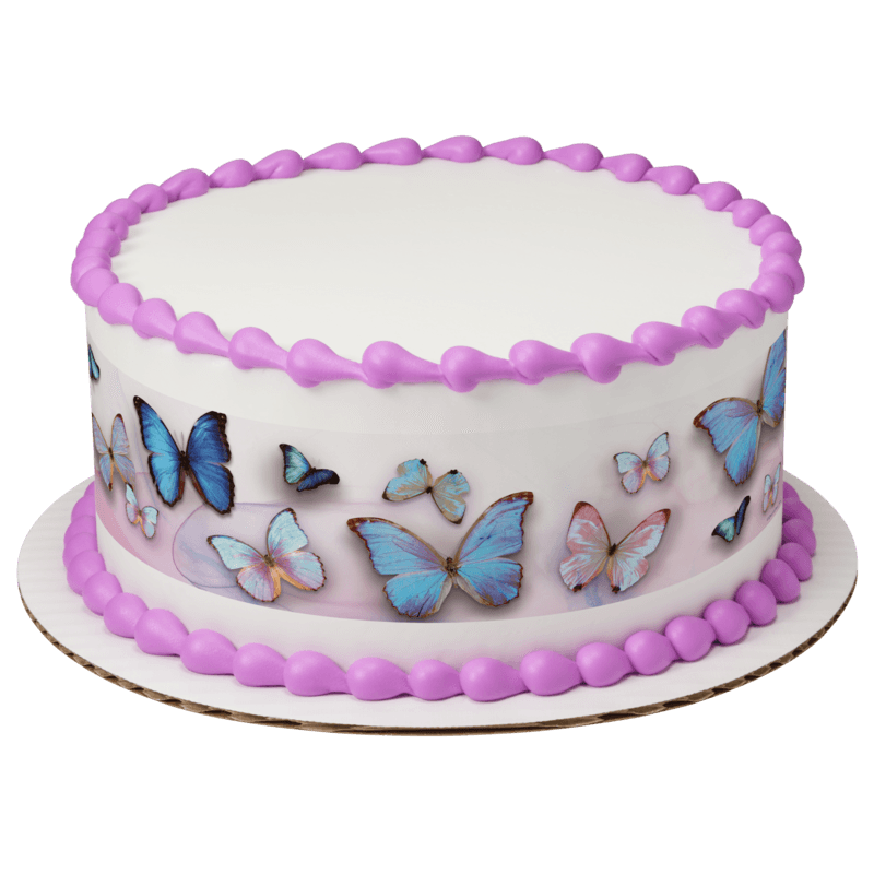 Abstract Butterflies Cake