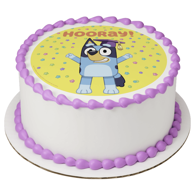 Bluey Hooray! Graduation Cake