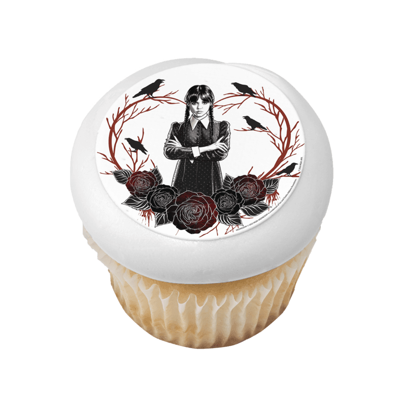 Wednesday Heart & Roses Cupcake