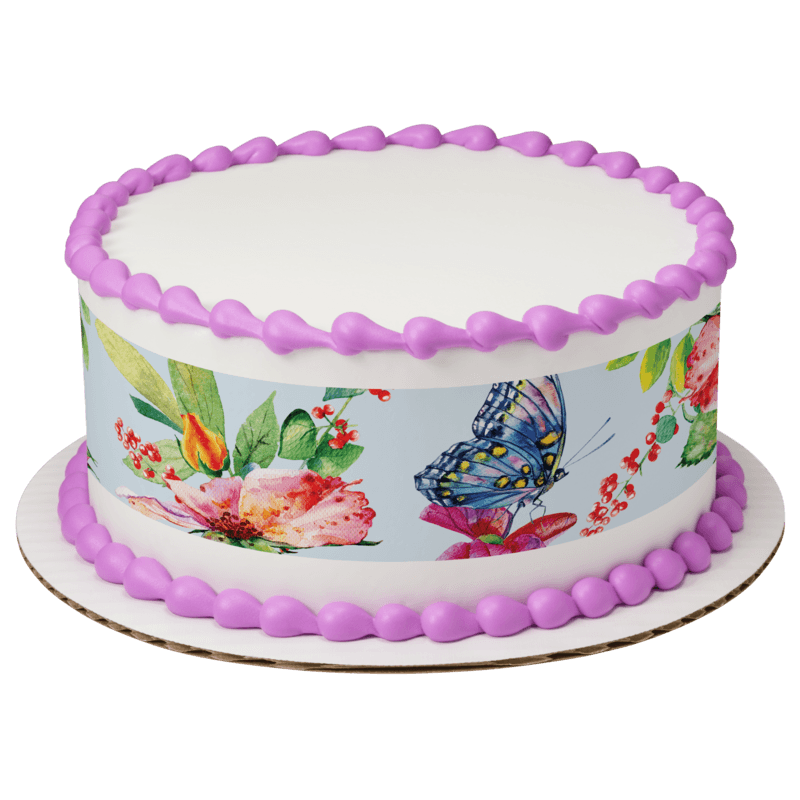 Watercolor Floral Cake