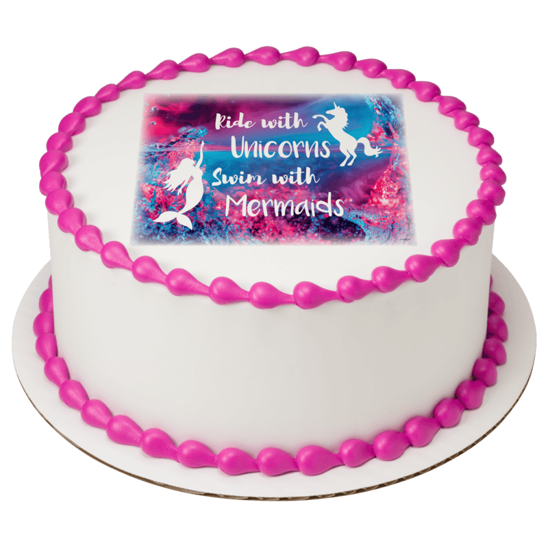 Mermaid And Unicorn Cake