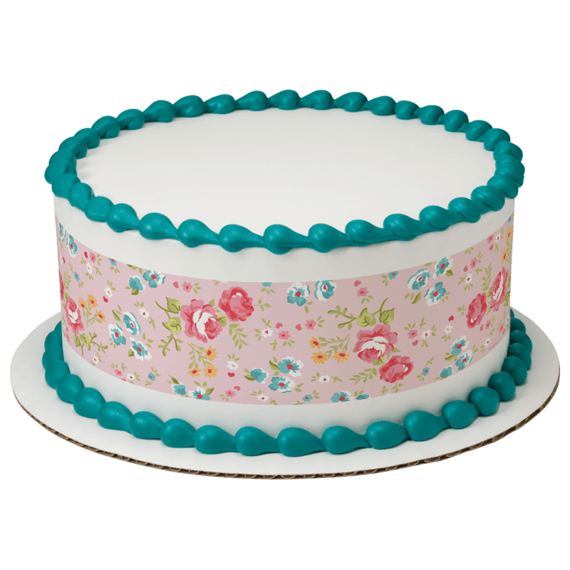 Pink Ditsy Print Cake