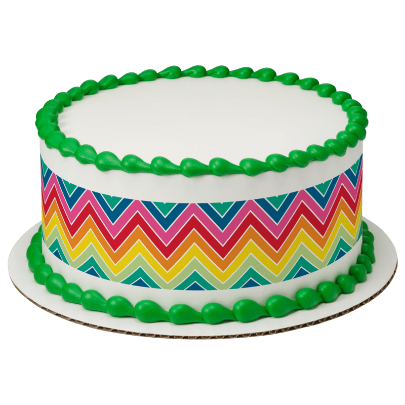 Rainbow Zig Zag Cake