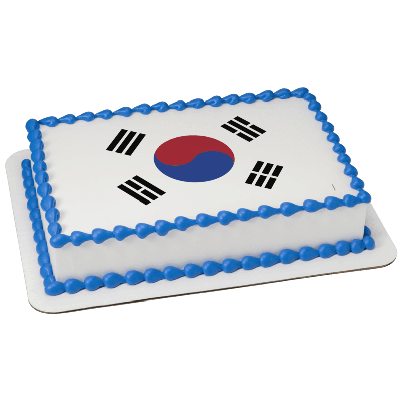 South Korea Country Flag Cake