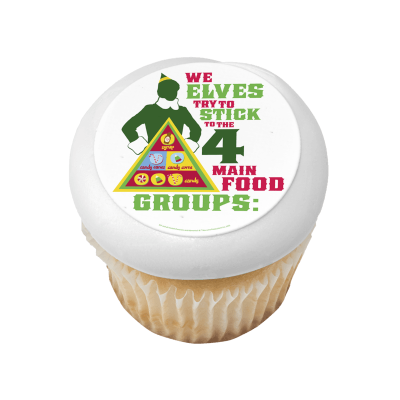 Elf 4 Main Food Groups Cupcake