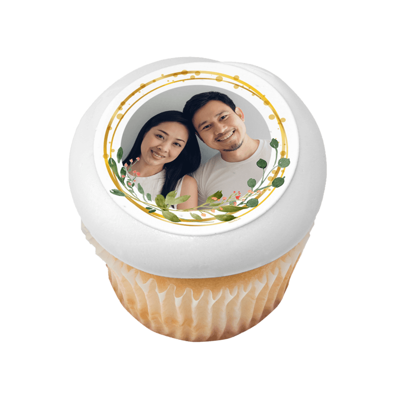 Leaves Circle Cupcake