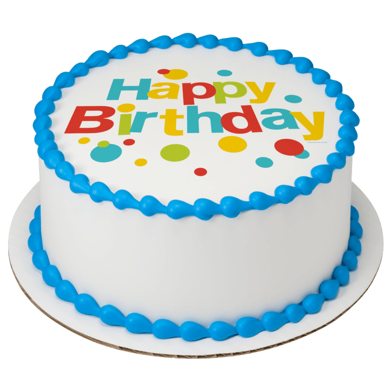 Very Happy Birthday Dots Cake