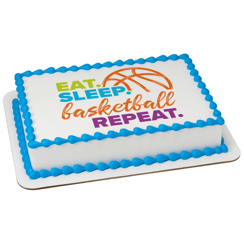 Eat, Sleep, Basketball, Repeat Cake