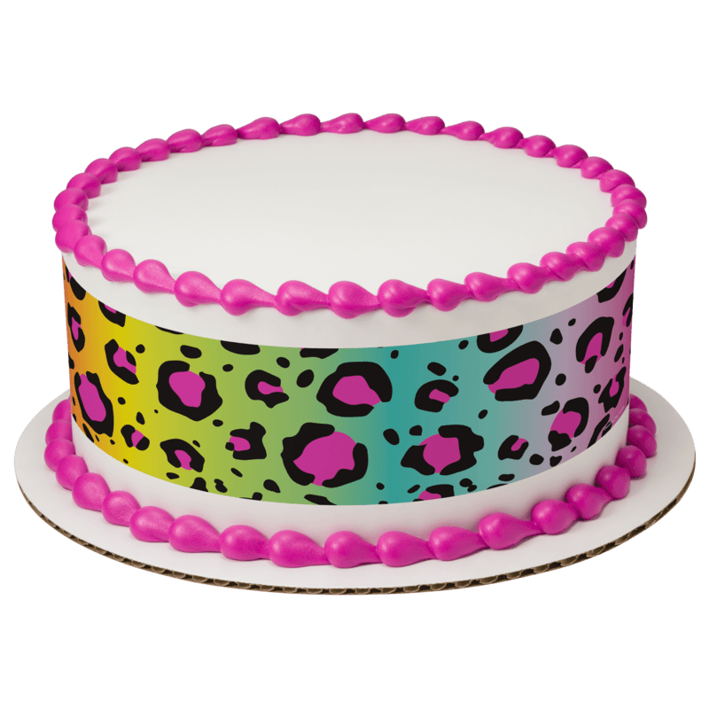 Animal Rainbow Print Cake