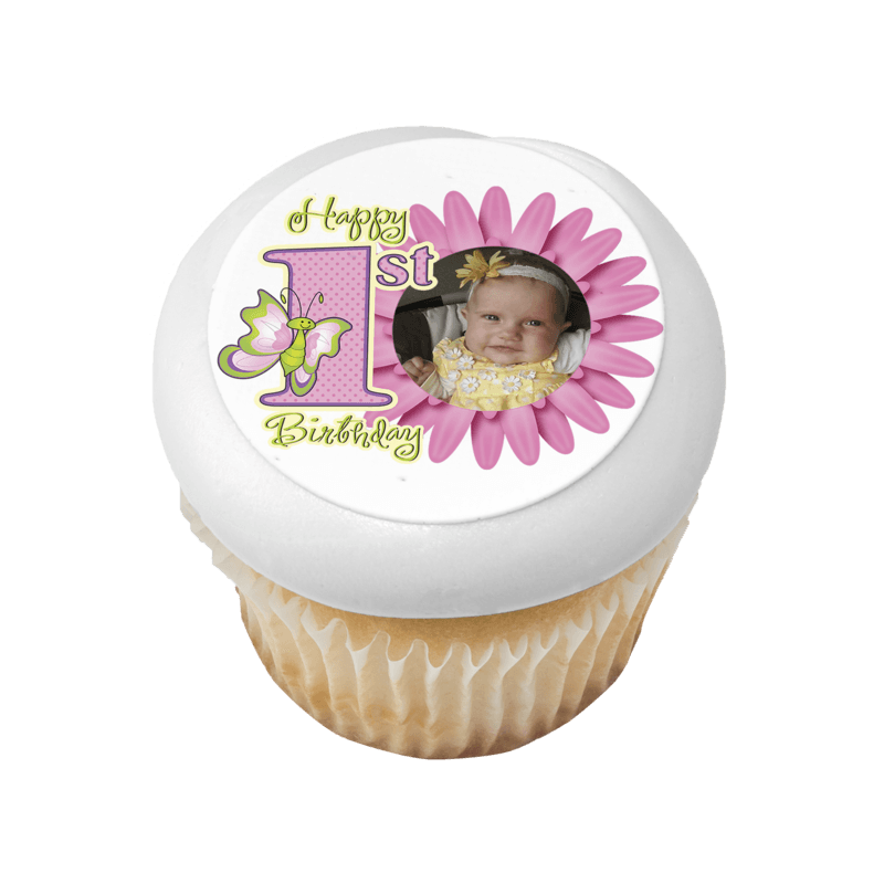 First Birthday Butterfly Cupcake
