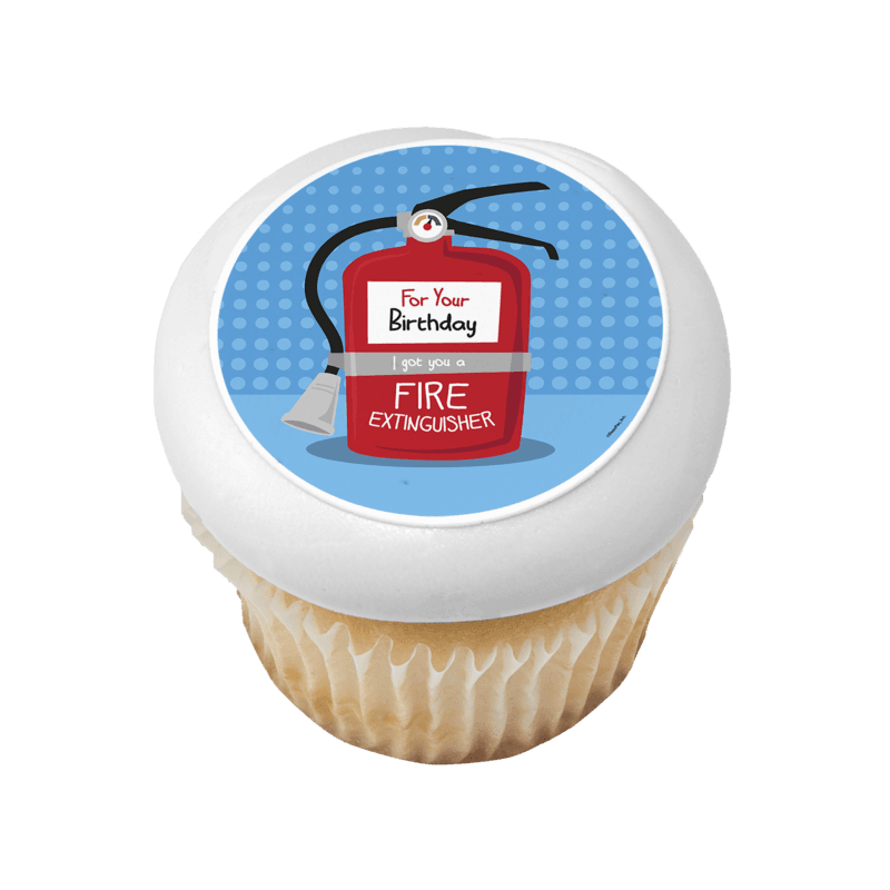 Fire Extinguisher Cupcake