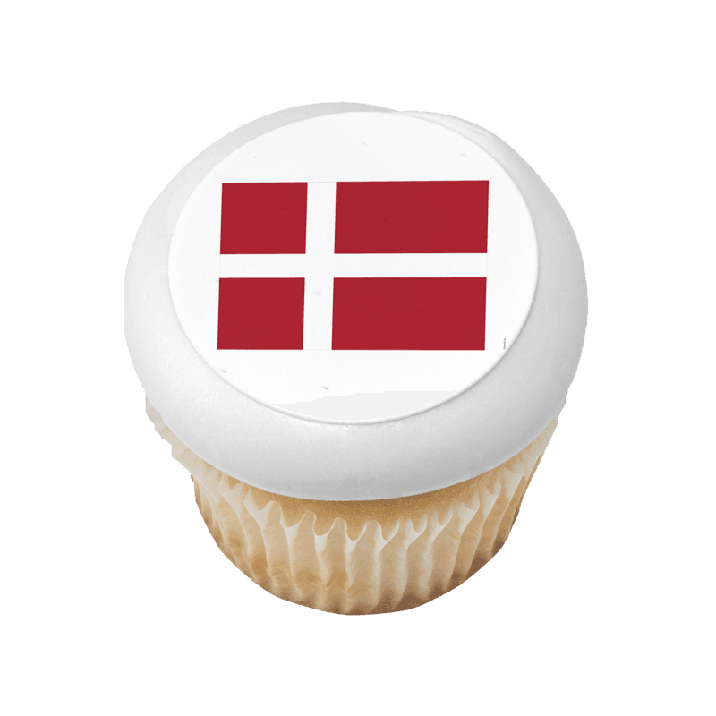 Denmark Country Flag Cupcake