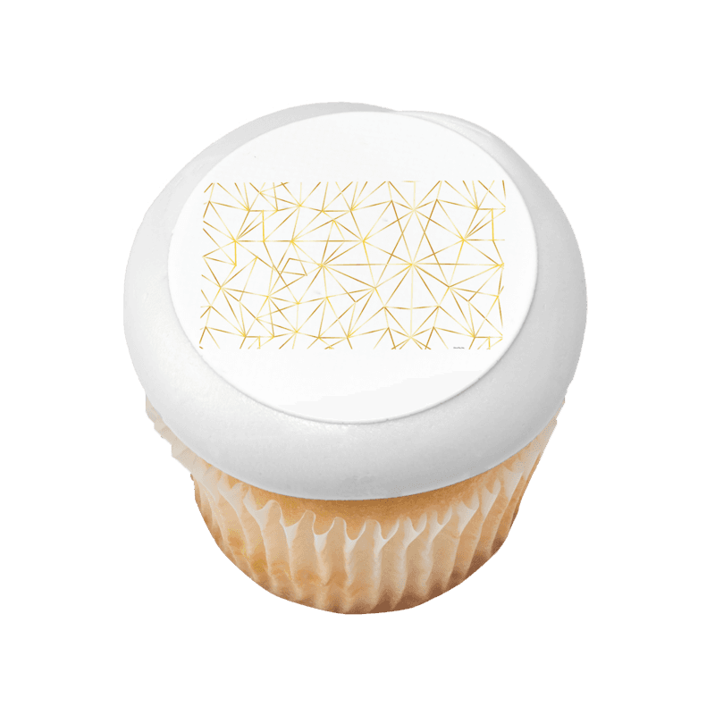 Gold Cracked Glass Cupcake