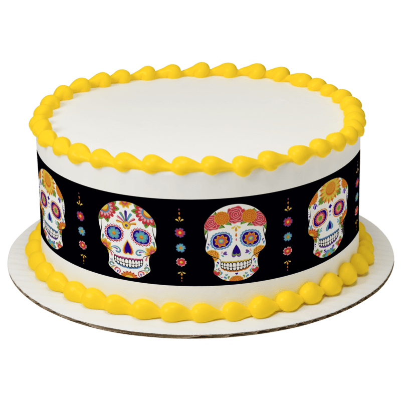 Dia de los Muertos Skulls Cake