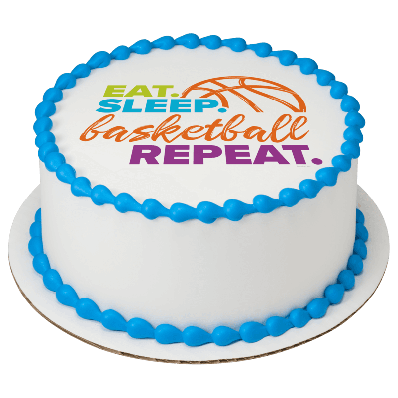 Eat, Sleep, Basketball, Repeat Cake