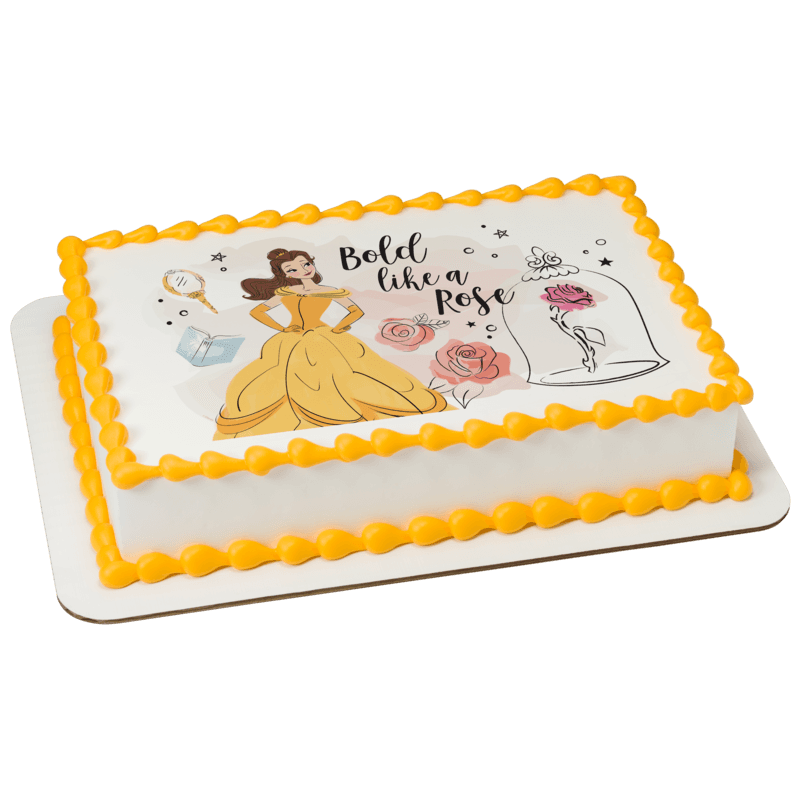 Disney Princess Belle Bold Like A Rose Cake