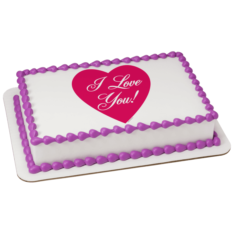 I Love You Valentine Cake