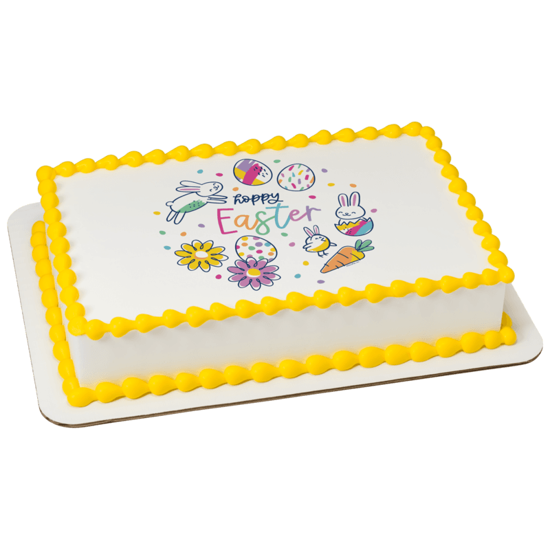 Hoppy Easter Doodle Bunny Cake