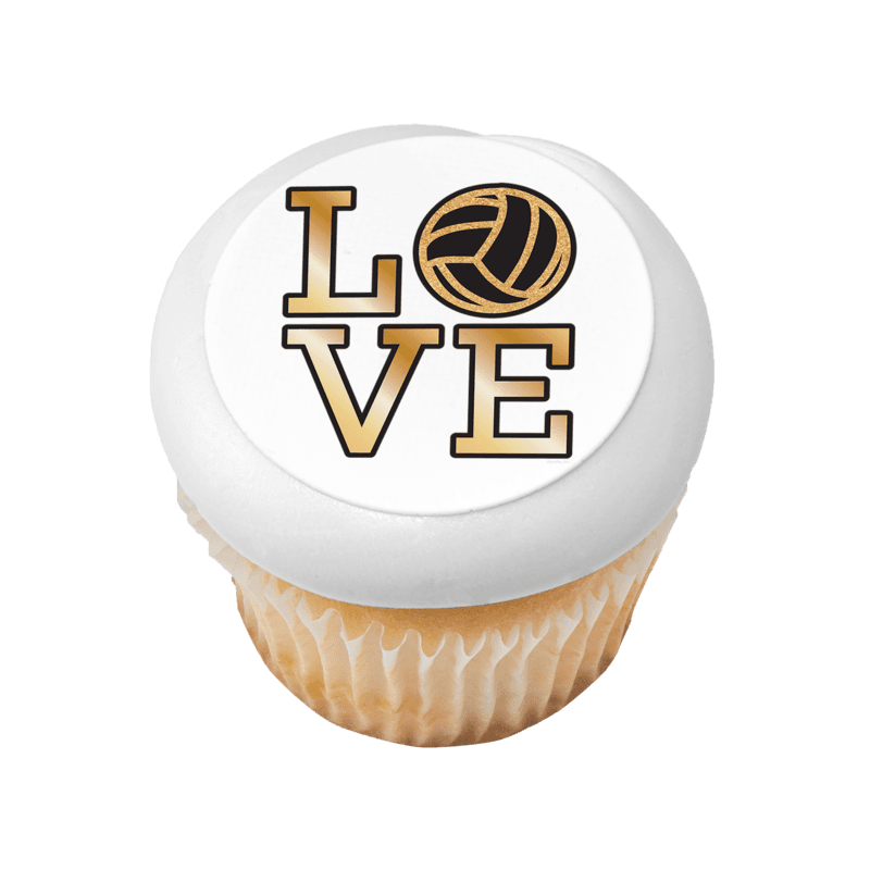 Volleyball Love Cupcake