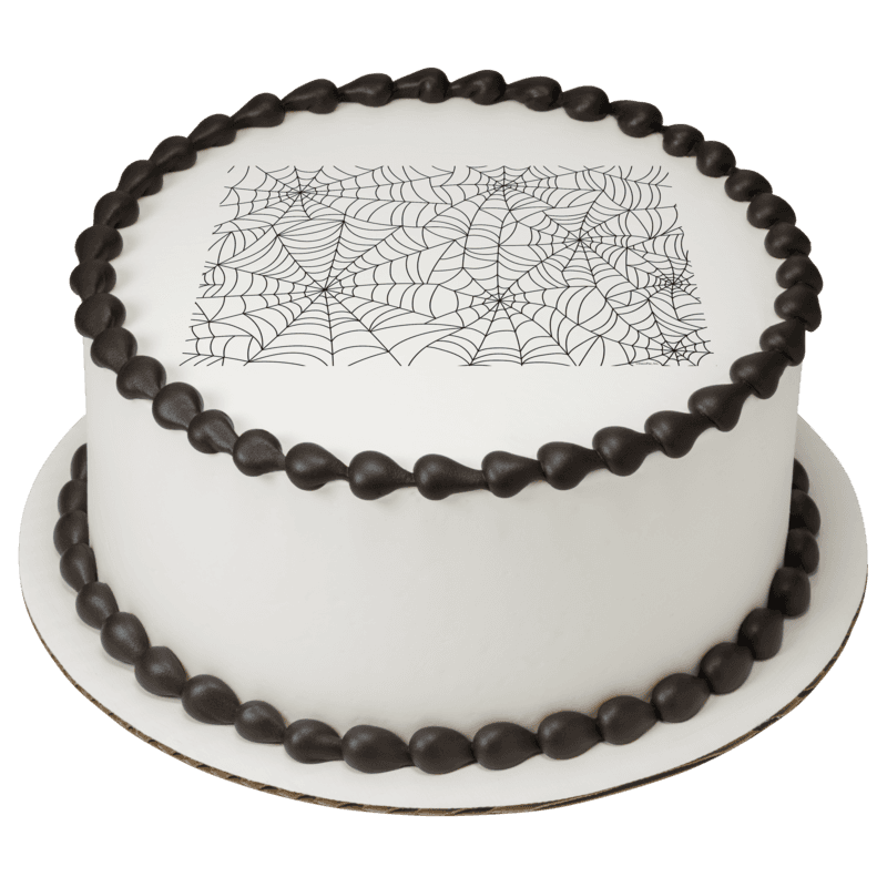 Spider Web Sheet Cake
