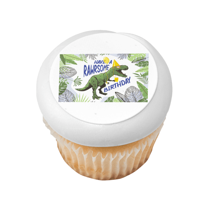 Rawrsome Birthday Dino Cupcake