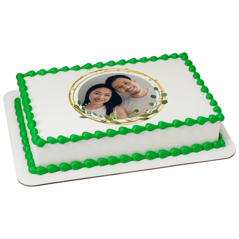 Leaves Circle Cake
