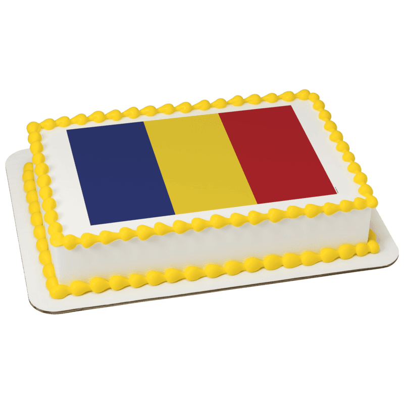 Romania Country Flag Cake