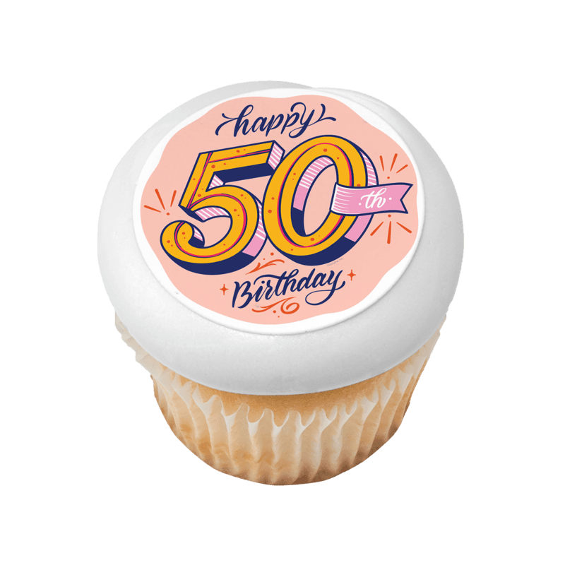 50th Birthday Cupcake