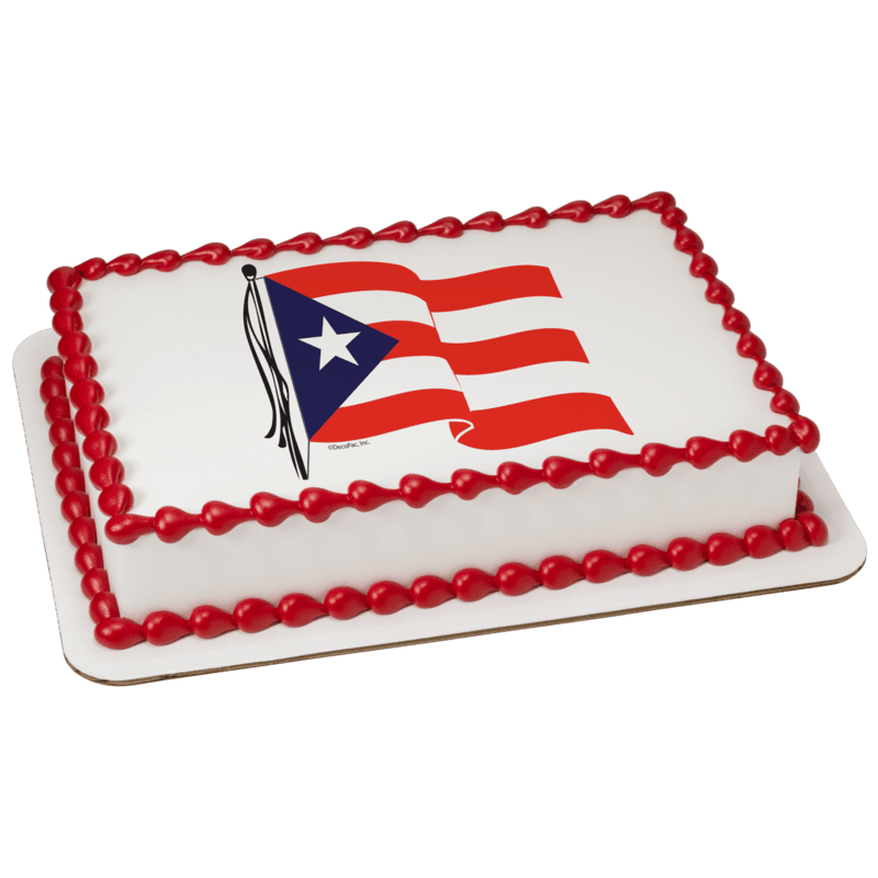 Puerto Rican Flag Cake