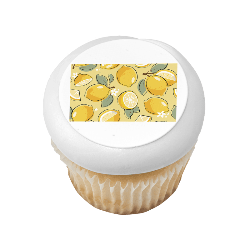 Lemon Pattern Sheet Cupcake