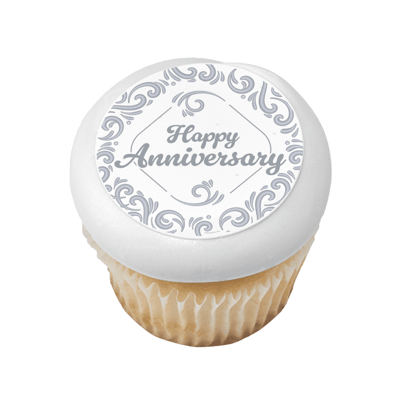 Silver Anniversary Cupcake