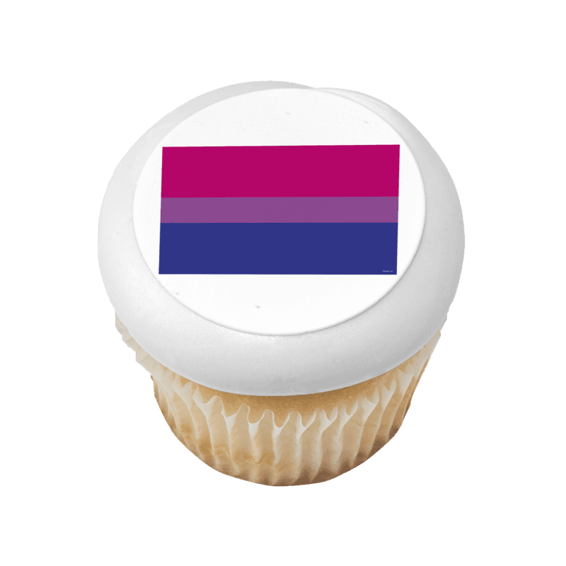 Bisexual Pride Flag Cupcake
