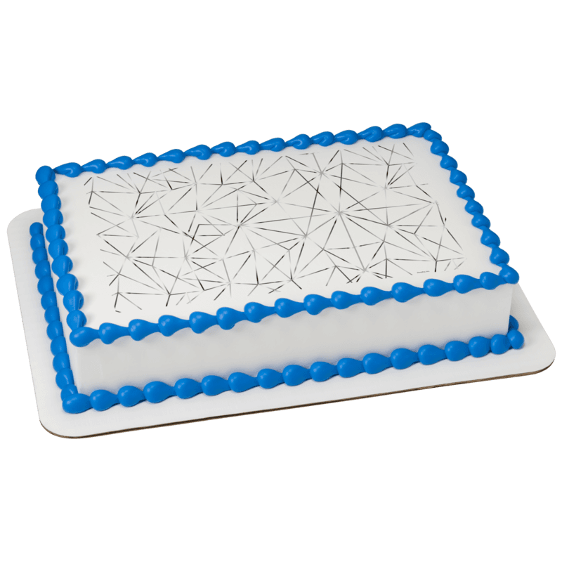 Silver Cracked Glass Cake