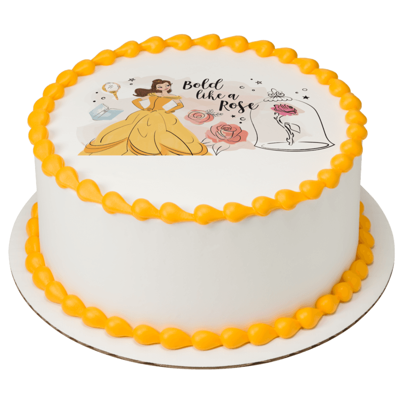 Disney Princess Belle Bold Like A Rose Cake